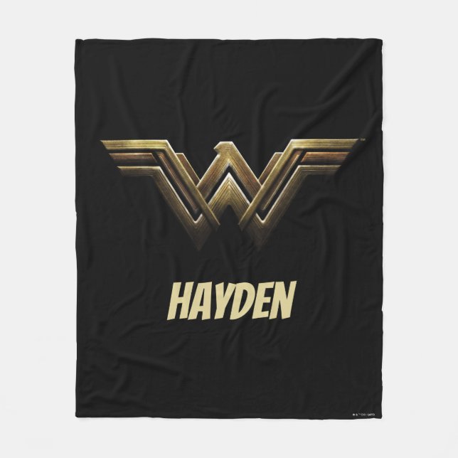 Cobertor De Velo Justice League | Metallic Wonder Woman Symbol (Frente)