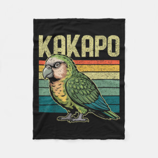 Cobertor De Velo Kaka Nova Zelândia Kaka Papagaio Retro Vintage