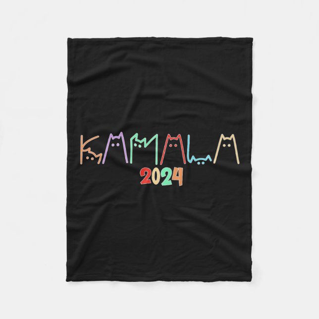 Cobertor De Velo Kamala Harris Cat Que Lança Gatos Engraçados Para  (Frente)