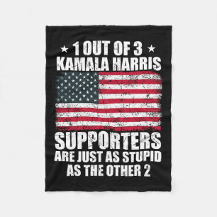 Cobertor De Velo Kamala Harris Piada estúpida bandeira americana En