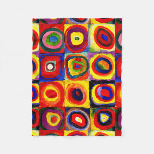Cobertor De Velo Kandinsky Farbstudie Quadrate Esquadra Círculos de