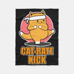 Cobertor De Velo Karate Cat Design Para Ventiladores Desportivos - 