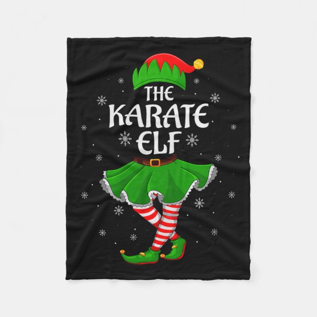 Cobertor De Velo Karate Elf Christmas Family Girls Women Elf Squad  (Frente)