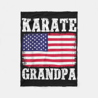 Cobertor De Velo Karate Grandpa Patriótico dos Estados Unidos Bande