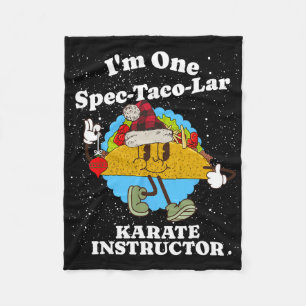 Cobertor De Velo Karate Instrutor Christmas Funny Taco Pun Cote