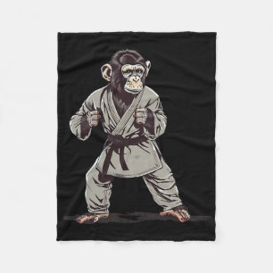 Cobertor De Velo Karate Monkey Kickboxing Judo Jiu-jitsu Mma Martia