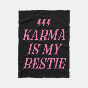 Cobertor De Velo Karma É Minha Bestiça Camisa Engraçada Branca