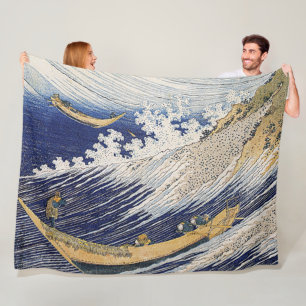 Cobertor De Velo Katsushika Hokusai. Ondas oceânicas