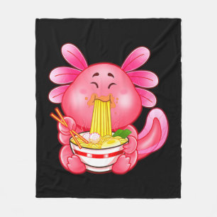 Cobertor De Velo Kawaii Axolotl Ramen Noodles Japonês Anime Otaku