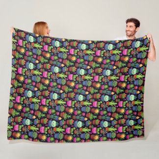 Cobertor De Velo Kawaii Cactus Fleece Blanket