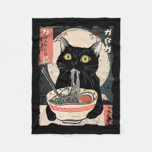 Cobertor De Velo Kawaii Cat Comendo Ramen Noodles Engraçado Anime G