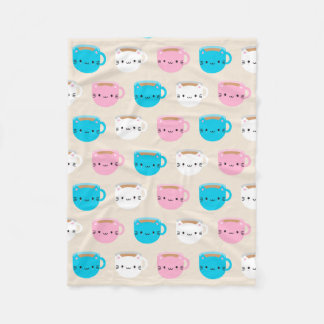 Cobertor De Velo Kawaii Cats Cup