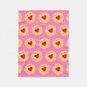Cobertor De Velo Kawaii Jammie Dodger Biscuits