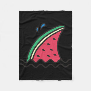 Cobertor De Velo Kawaii Melancia Barbatana de Tubarão Divertida Fam