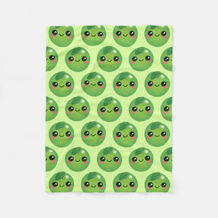 Cobertor De Velo Kawaii Pea Fleece Blanket