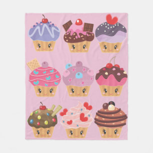 Cobertor De Velo Kawaii Sweet Tenta Cupcakes Iummons