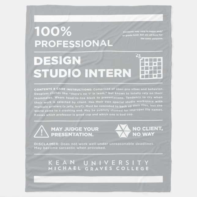 Cobertor De Velo Kean MGC Design Studio Care Label (Frente)