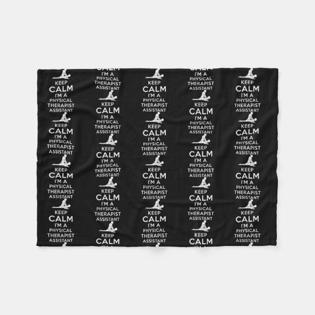 Cobertor De Velo Keep calm I'm a Physical Therapist Assistant  (Frente (Horizontal))