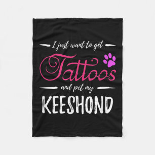 Cobertor De Velo Keeshond Dog Lover Tattoo Engraçado Cachorro Mãe D
