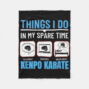 Cobertor De Velo Kenpo Karate Coisas Que Eu Faço No Meu Tempo Espar