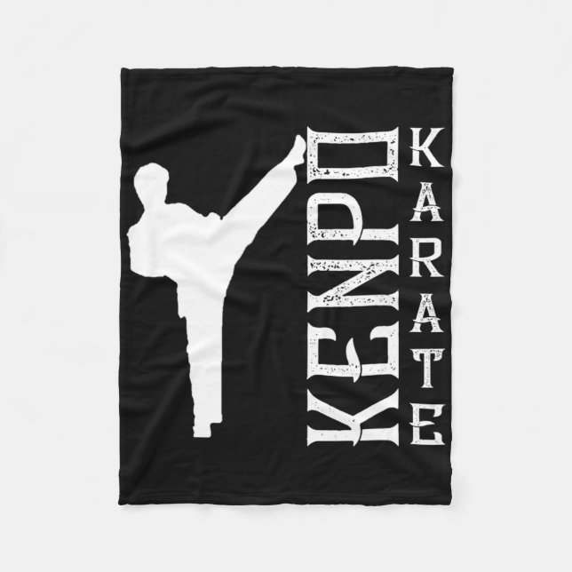 Cobertor De Velo Kenpo Karate Japão Defensor Fighter Coach Martial  (Frente)