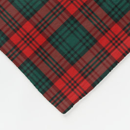 Cobertor De Velo Kerr Clan Red e Forest Green Tartan