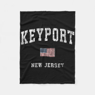 Cobertor De Velo Keyrt Nova Jersey Nj Bandeira Americana Vintage Sr