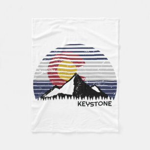 Cobertor De Velo Keystone, Colorado X Co Flag Topo de Montanha 