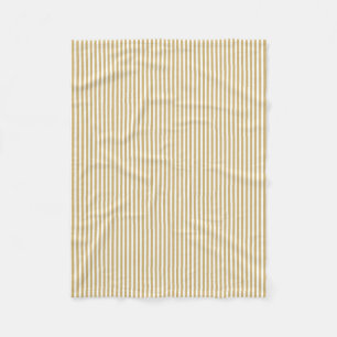 Cobertor De Velo Khaki Beige e White Cabana Stripes