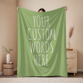 Cobertor De Velo Khaki Custom Birthday Text Blanket Gift for Moms