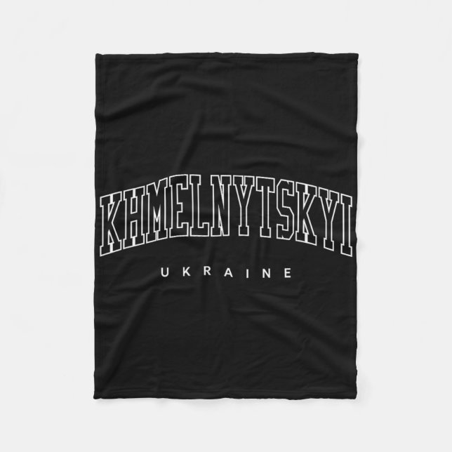 Cobertor De Velo Khmelnytskyi Ucrânia Estilo Atlético Universitário (Frente)