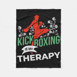 Cobertor De Velo Kickboxing É Minha Terapia - Lutador de Artes Marc