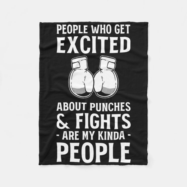 Cobertor De Velo Kickboxing Fights Kickboxing Fan Professional Kick (Frente)