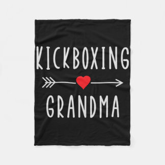 Cobertor De Velo Kickboxing Grandma Proud Kickboxing Grandmother Mo