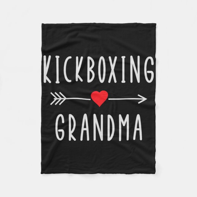 Cobertor De Velo Kickboxing Grandma Proud Kickboxing Grandmother Mo (Frente)