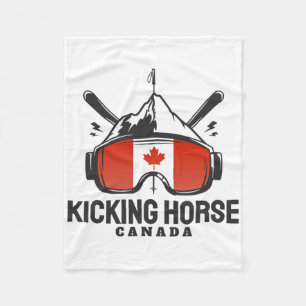 Cobertor De Velo Kicking Horse Canadá Esqui Esqui Retrô