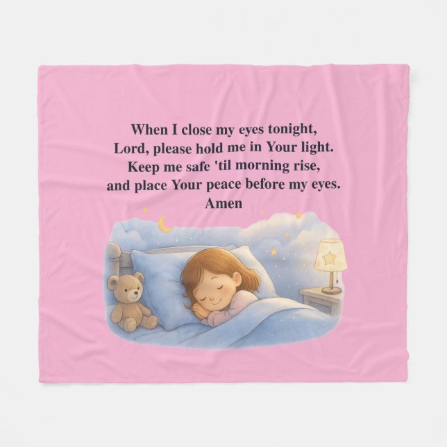 Cobertor De Velo Kids Prayer (Frente (Horizontal))