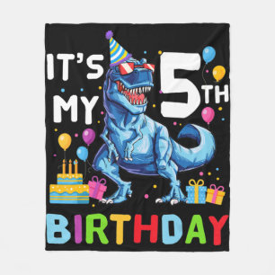 Cobertor De Velo Kids Rawr Eu sou 5 5 de aniversário T Rex Dinossau