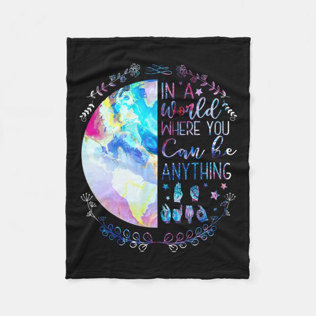 Cobertor De Velo Kind Asl Alphabet American Sign Language Surdo Awa (Frente)