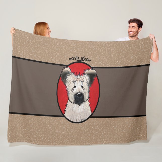 Cobertor De Velo KiniArt Briard Art Fleece Blanket (In Situ)