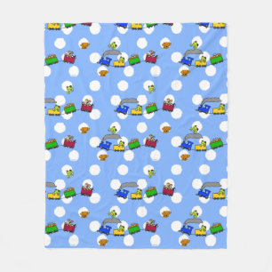 Cobertor De Velo KiniArt Pequenos Comboios Fleece Blanket