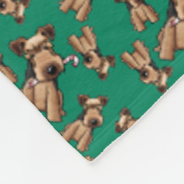 Cobertor De Velo KiniArt Welsh Terrier Christmas