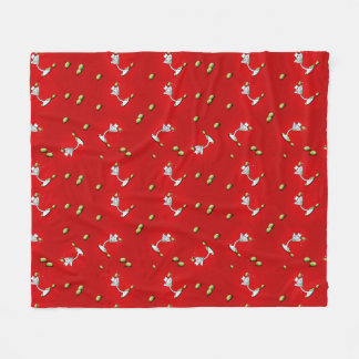 Cobertor De Velo KiniArt Westie Martini Fleece Blanket