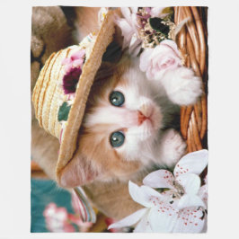 COBERTOR DE VELO KITTEN DE OLHOS AZUIS