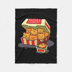 Cobertor De Velo Kitten Nuggets Comida Pun Gato Pover Gift Galinha