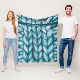 Cobertor De Velo Knit Personalizado de Cor Azul