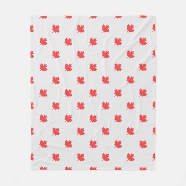 Cobertor De Velo Knit Style Maple Leaf Knitting Motif (Frente)
