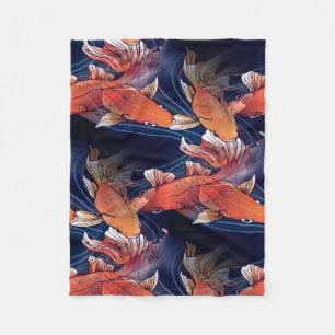 Cobertor De Velo Koi Fish Japonês