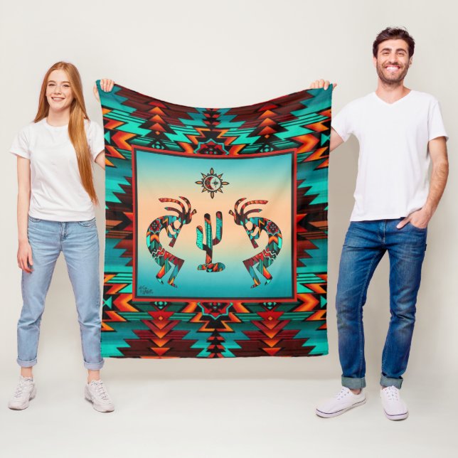 Cobertor De Velo Kokopelli E Cactus (In Situ)