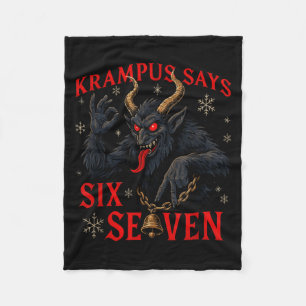 Cobertor De Velo Krampus Engraçado Diz Seis Sete 6 7 Meme Natal Xm